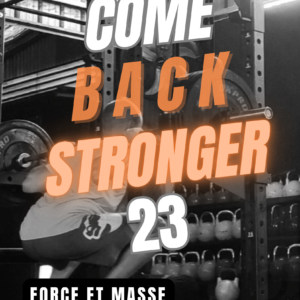 Come back stronger squat et développé incliné